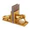 6" Gold Lizard Crawling Decorative Bookend Set